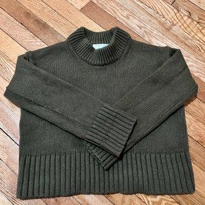 Cropped Green Everlane Sweater